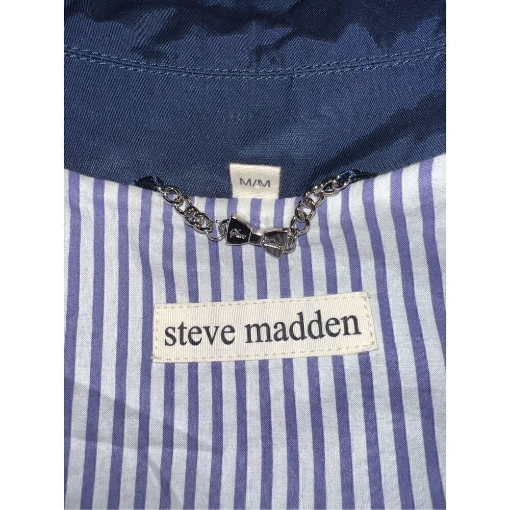Steve Madden Navy Blue Trench Coat - Picture 6 of 8